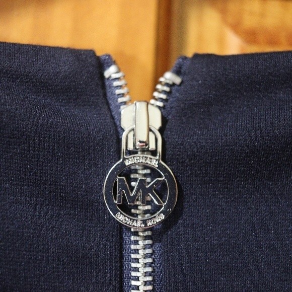 Michael Michael Kors Navy Blue Bodycon Dress Zip Detail Edgy Career NWT 14 - Picture 8 of 12